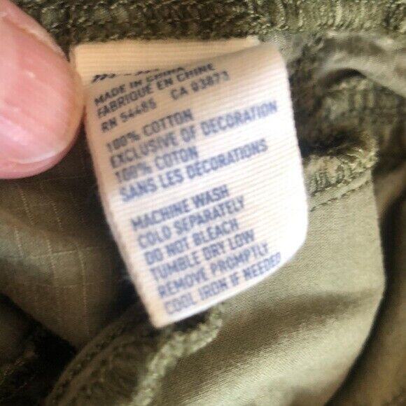 American Eagle outfitters Women Zip and Snap Jacket khaki long sleeved Med Y2K - Picture 6 of 6